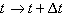 t --> t+dt
